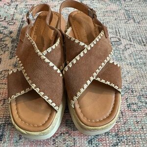 Brown Suede Women's Sandals